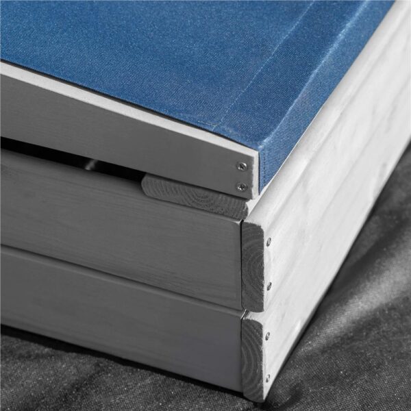 Lada nisip din lemn cu acoperis reglabil si capac, pliabila, 120x120x120 cm, gri - imagine 30