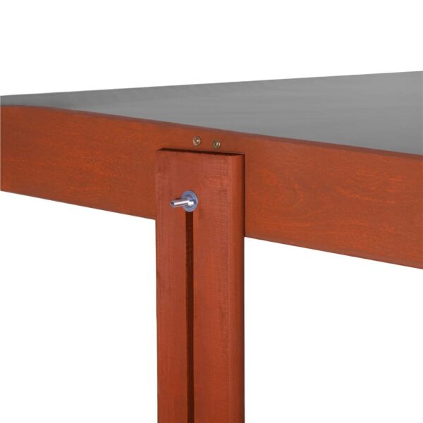 Lada nisip din lemn cu acoperis reglabil, 140x140x121 cm, maro - imagine 24