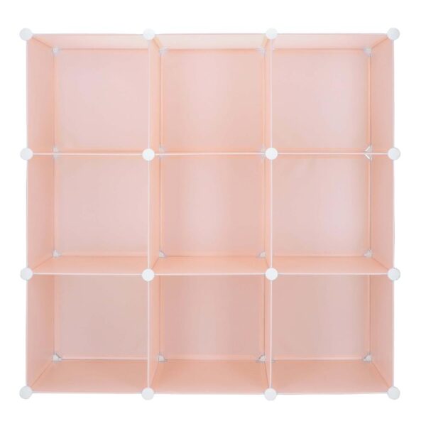 Dulap copii, modular cu 9 compartimente, PVC, 110x110x37 cm, multicolor - imagine 7