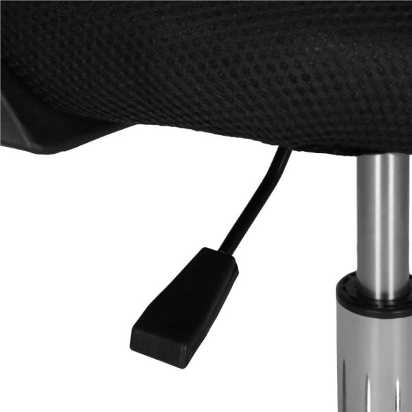 Scaun birou reglabil, ergonomic, cu brate, 87-96x54x59 cm, negru - imagine 14
