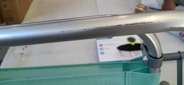 RESIGILAT: SONGMICS Scaun de plaja portabil cu spatar rabatabil in 4 pozitii, cu cotiere, maxim 150kg, verde - imagine 6
