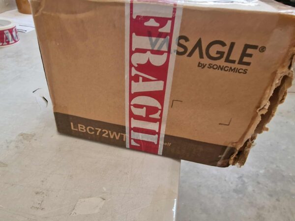 RESIGILAT: VASAGLE Raft de colt plutitor pe 5 niveluri, din lemn, 20x20x128cm, alb - imagine 5