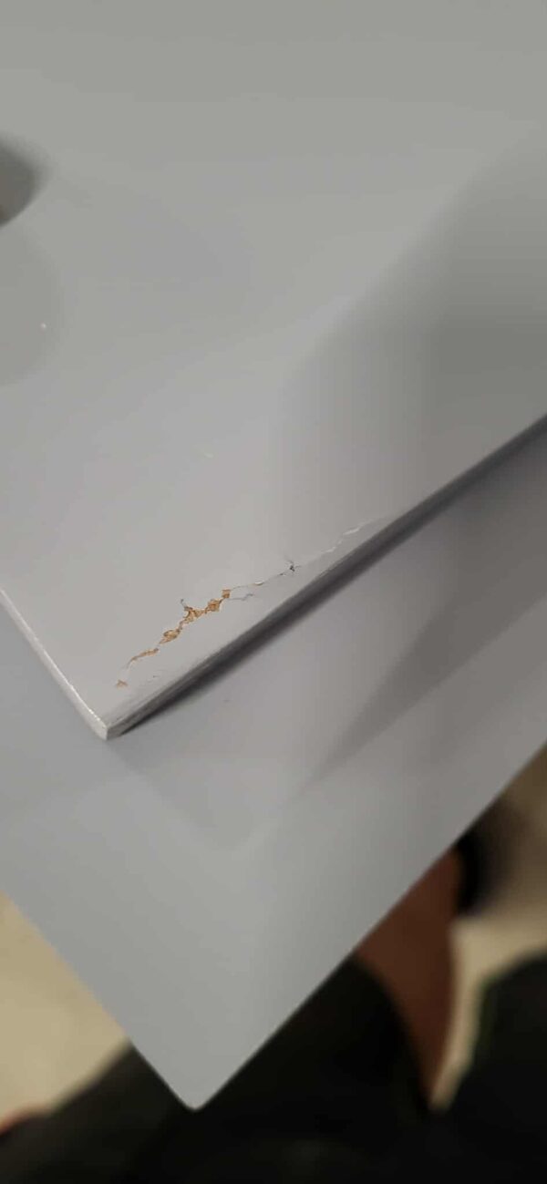 RESIGILAT: Biblioteca copii Atmosphera Nuage din MDF cu 3 rafturi si picioare din lemn, 58x100 cm, gri - imagine 6