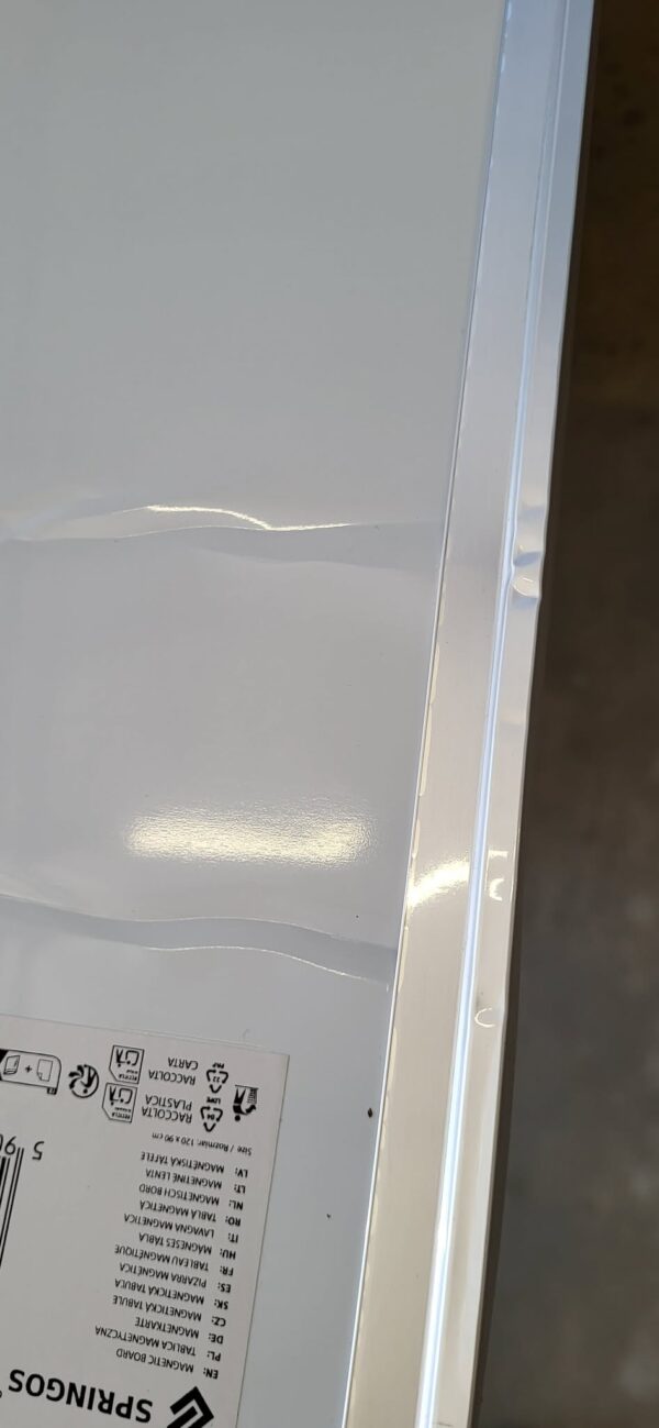 RESIGILAT: Tabla de scris de perete, magnetica, cu raft inferior, 90x120cm, alb - imagine 6