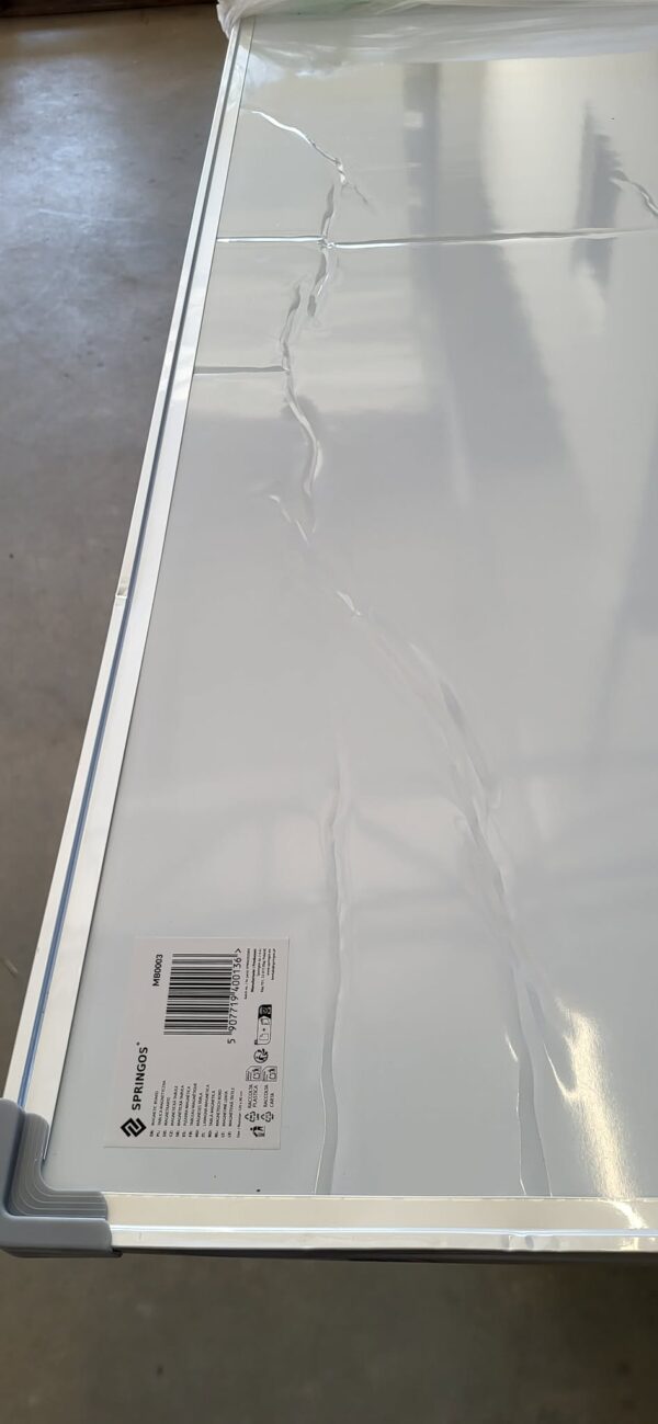 RESIGILAT: Tabla de scris de perete, magnetica, cu raft inferior, 90x120cm, alb - imagine 9