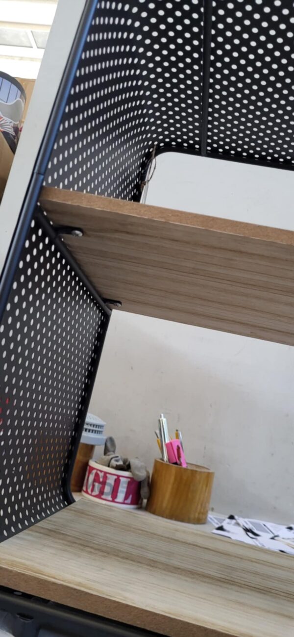 RESIGILAT: Etajera 5Five cu 2 compartimente, MDF si metal, 43x28x52 cm, negru - imagine 4