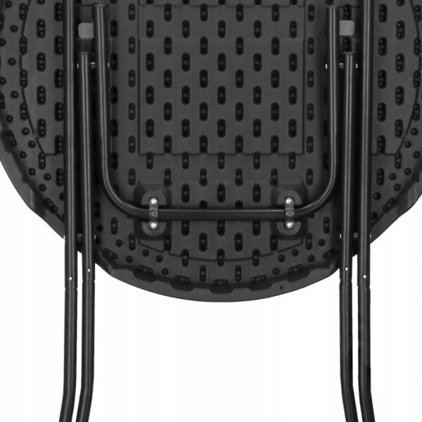 Masa catering profesionala pentru evenimente, inalta, cu picioare metal pliabile, rotunda, d 80 cm, h 110 cm, negru - imagine 3