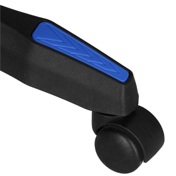 Scaun birou pentru gaming, ergonomic, suport lombar si tetiera, 114-123x55x50 cm, negru si albastru - imagine 18