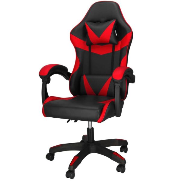 Scaun birou pentru gaming, ergonomic, suport lombar si tetiera, 114-123x55x50 cm, negru si rosu - imagine 12