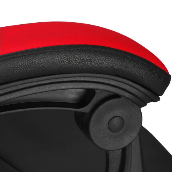 Scaun birou pentru gaming, ergonomic, suport lombar si tetiera, 114-123x55x50 cm, negru si rosu - imagine 15