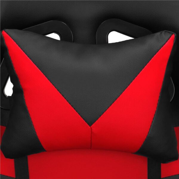 Scaun birou pentru gaming, ergonomic, suport lombar si tetiera, 114-123x55x50 cm, negru si rosu - imagine 17