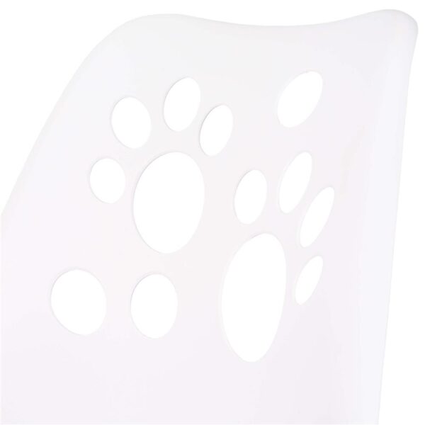 Scaun birou ergonomic, cu sezut din spuma, reglabil pe inaltime, maxim 120 kg, 90x49x48 cm, alb si roz - imagine 2