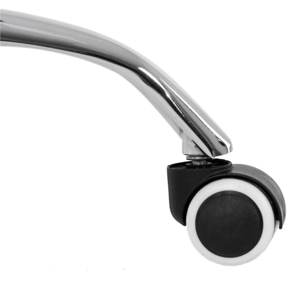 Scaun birou ergonomic, cu sezut din spuma, reglabil pe inaltime, maxim 120 kg, 90x49x48 cm, alb si roz - imagine 4