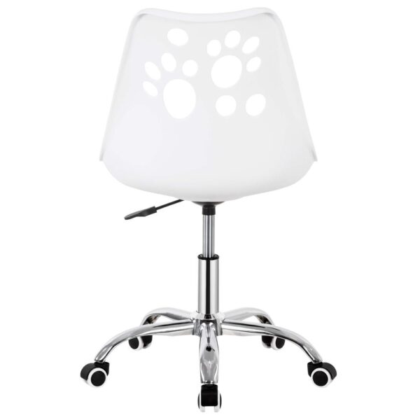 Scaun birou ergonomic, cu sezut din spuma, reglabil pe inaltime, maxim 120 kg, 90x49x48 cm, alb si roz - imagine 19