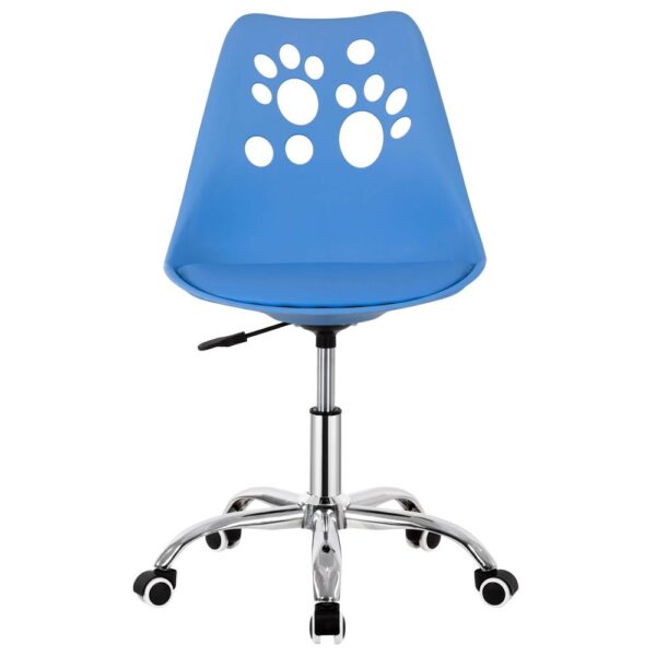 Scaun birou ergonomic, cu sezut din spuma, reglabil pe inaltime, maxim 120 kg, 90x49x48 cm, albastru - imagine 15