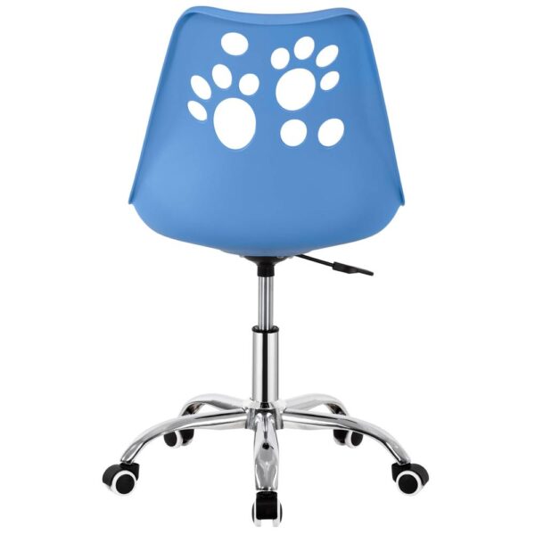 Scaun birou ergonomic, cu sezut din spuma, reglabil pe inaltime, maxim 120 kg, 90x49x48 cm, albastru - imagine 24