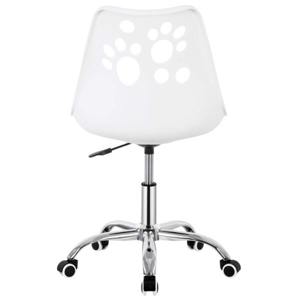 Scaun birou ergonomic, cu sezut din spuma, reglabil pe inaltime, maxim 120 kg, 90x49x48 cm, alb si gri - imagine 4