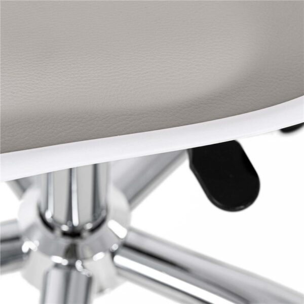 Scaun birou ergonomic, cu sezut din spuma, reglabil pe inaltime, maxim 120 kg, 90x49x48 cm, alb si gri - imagine 11
