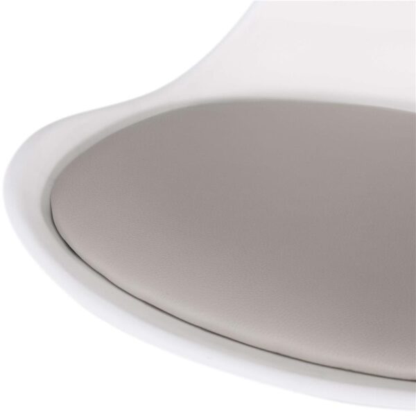 Scaun birou ergonomic, cu sezut din spuma, reglabil pe inaltime, maxim 120 kg, 90x49x48 cm, alb si gri - imagine 12