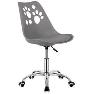 Scaun birou ergonomic, cu sezut din spuma, reglabil pe inaltime, maxim 120 kg, 90x49x48 cm, gri
