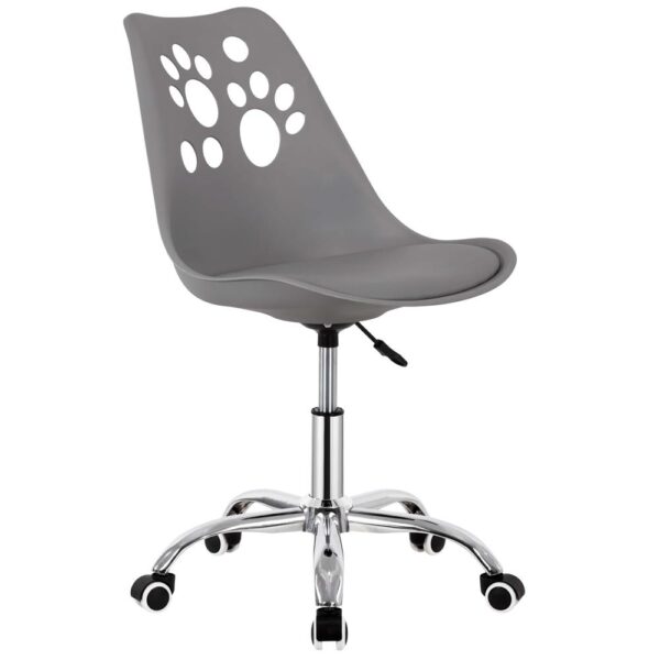 Scaun birou ergonomic, cu sezut din spuma, reglabil pe inaltime, maxim 120 kg, 90x49x48 cm, gri