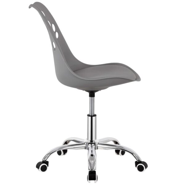 Scaun birou ergonomic, cu sezut din spuma, reglabil pe inaltime, maxim 120 kg, 90x49x48 cm, gri - imagine 15