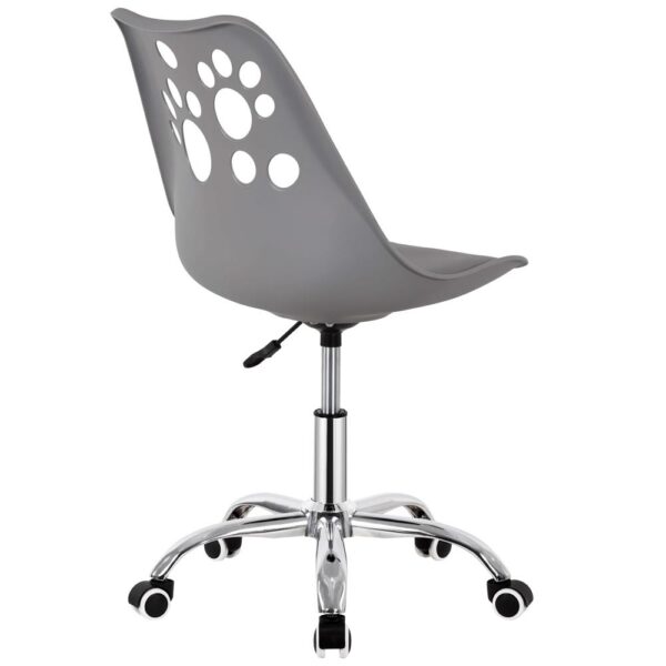 Scaun birou ergonomic, cu sezut din spuma, reglabil pe inaltime, maxim 120 kg, 90x49x48 cm, gri - imagine 16