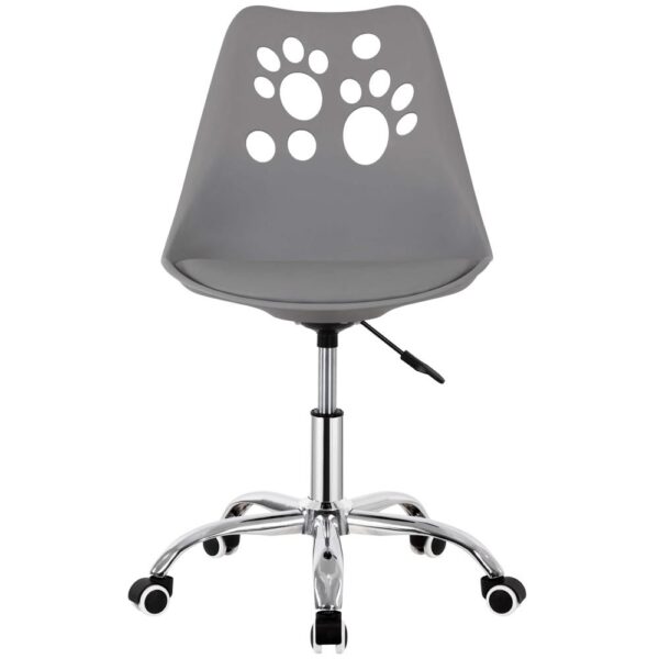Scaun birou ergonomic, cu sezut din spuma, reglabil pe inaltime, maxim 120 kg, 90x49x48 cm, gri - imagine 18