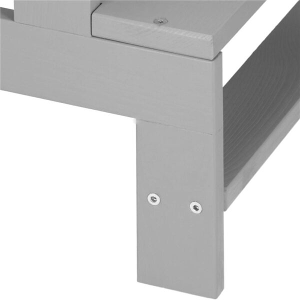 Turn de invatare inaltator multifunctional din lemn, platforma reglabila pe 3 inaltimi, 90x39x44 cm, gri - imagine 11
