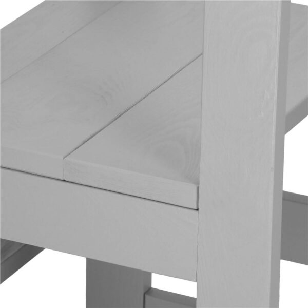 Turn de invatare inaltator multifunctional din lemn, platforma reglabila pe 3 inaltimi, 90x39x44 cm, gri - imagine 16