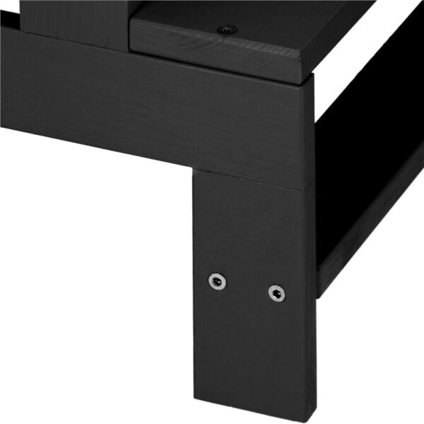 Turn de invatare inaltator multifunctional din lemn, platforma reglabila pe 3 inaltimi, 90x39x44 cm, negru - imagine 13