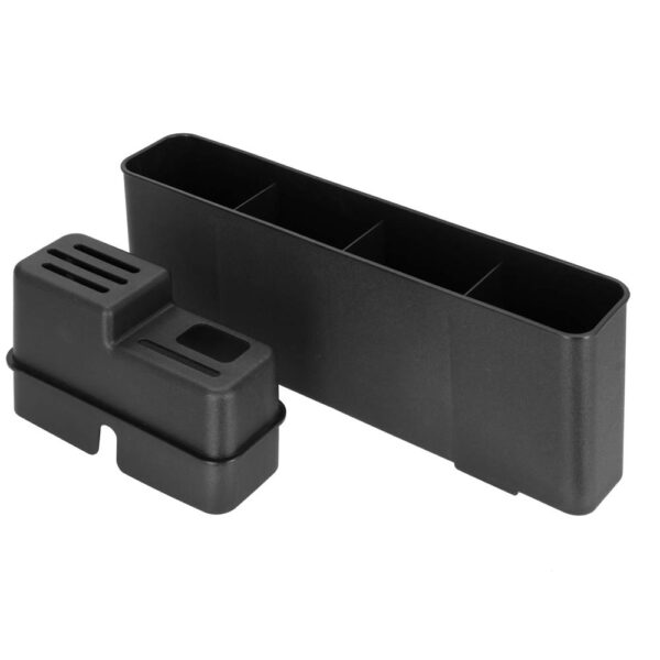 Suport vase 2 niveluri cu tava scurgere si suport tacamuri, 42x30x31,5 cm, negru - imagine 7