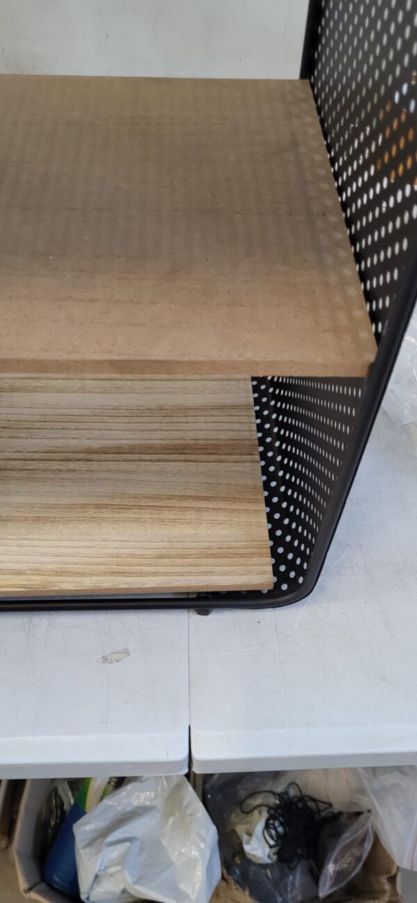 RESIGILAT: Etajera 5Five cu 2 compartimente, MDF si metal, 43x28x52 cm, negru - imagine 2