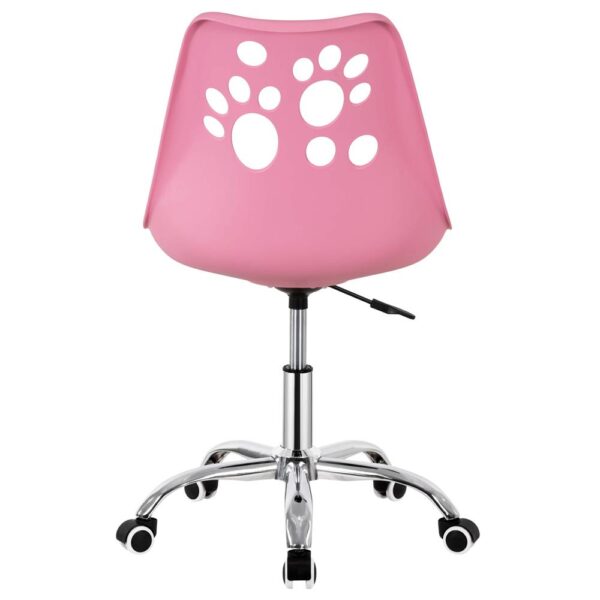 Scaun birou ergonomic, cu sezut din spuma, reglabil pe inaltime, maxim 120 kg, 90x49x48 cm, roz - imagine 13