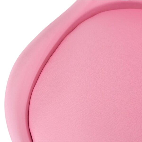 Scaun birou ergonomic, cu sezut din spuma, reglabil pe inaltime, maxim 120 kg, 90x49x48 cm, roz - imagine 18