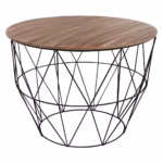 Masuta cafea Atmosphera Atomic, MDF si otel, 56x40 cm, negru