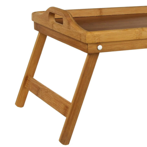 Tava mic dejun 5Five Bambou cu picioare pliabile, 50x30x22 cm, MDF si bambus, maro natur - imagine 5