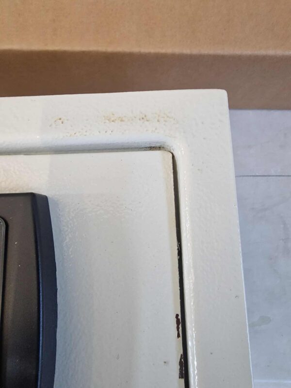 RESIGILAT: Seif electronic standard cu cifru si cheie, 200x300x200 mm, Otel, Bej - imagine 5