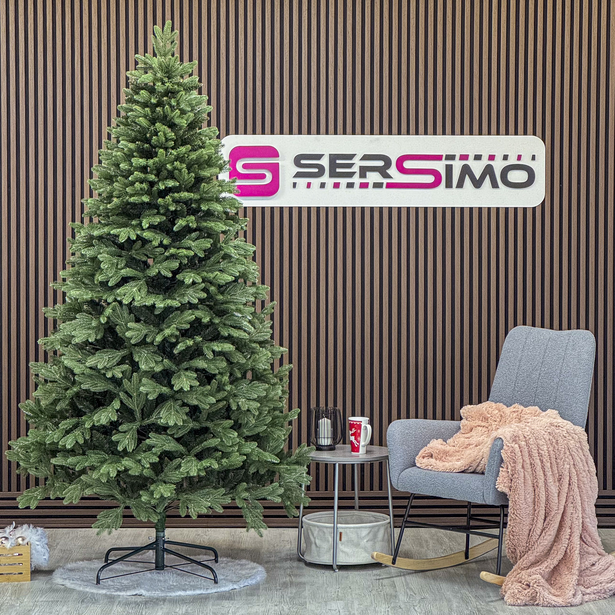 Brad artificial Christmas Deluxe by Sersimo, Belgia, 2D+3D, 250cm - imagine 4
