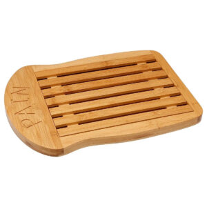 Tocator bambus 5Five dublu pentru paine cu colector firimituri, 34x26x2 cm