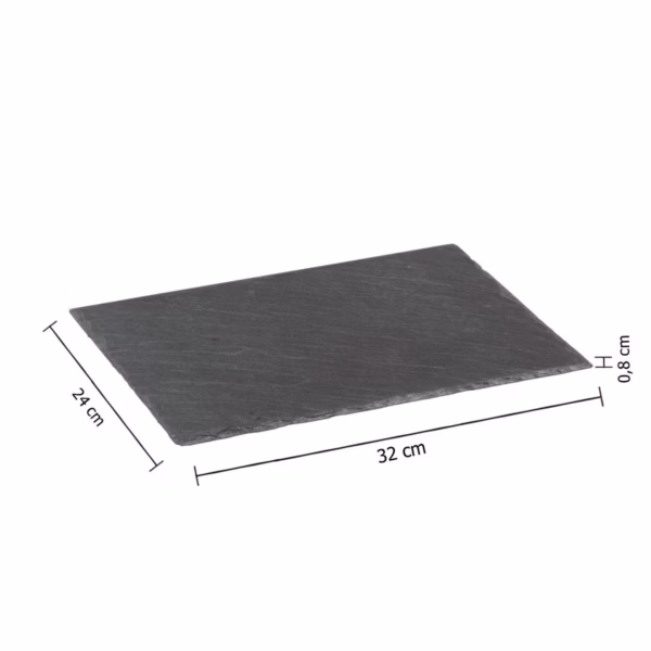Platou servire Atmosphera din ardezie, 32x24 cm, negru - imagine 4