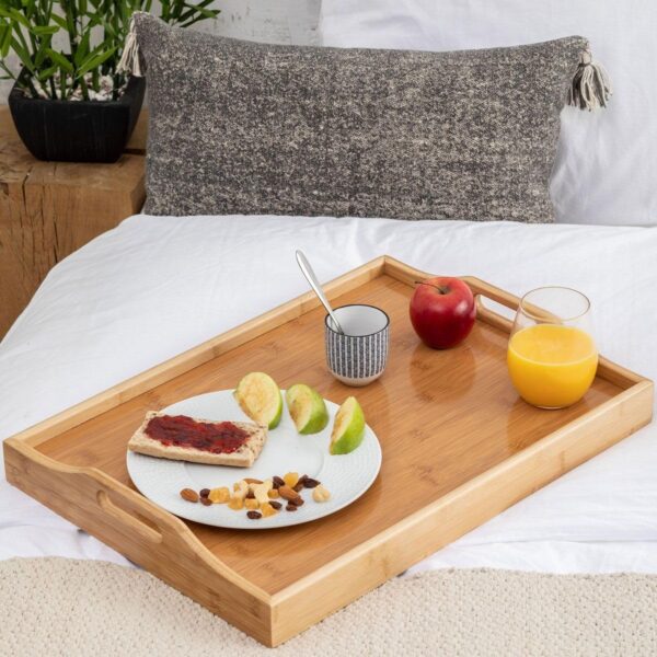 Tava servire 5Five dreptunghiulara din bambus, 44x29 cm, maro natur - imagine 5