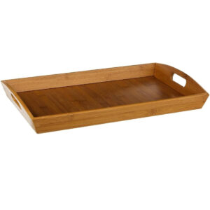 Tava servire 5Five dreptunghiulara din bambus, 44x29 cm, maro natur