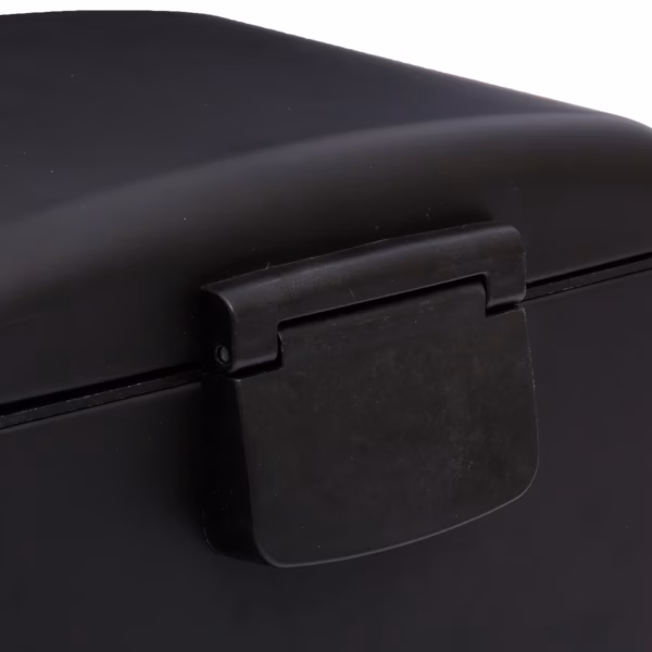 Cos de gunoi cu pedala 5Five Ariane, otel inoxidabil, 30 litri, 34x31x61 cm, negru - imagine 2