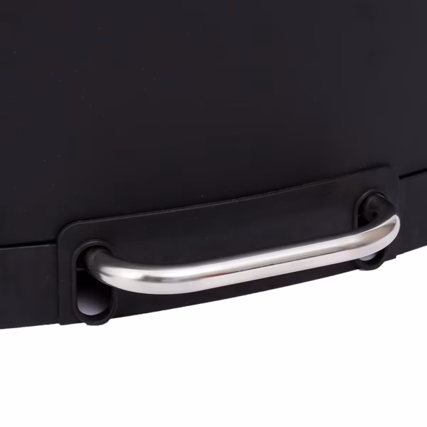 Cos de gunoi cu pedala 5Five Ariane, otel inoxidabil, 30 litri, 34x31x61 cm, negru - imagine 3