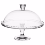 Platou tort Atmosphera Lara din sticla cu capac, diametru 32 cm, transparent