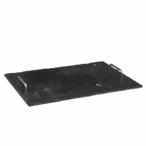 Tava dreptunghiulara Atmosphera din ardezie cu manere, 40x30x3 cm, negru