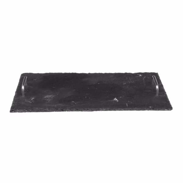 Tava dreptunghiulara Atmosphera din ardezie cu manere, 40x30x3 cm, negru - imagine 4