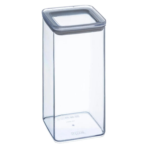Cutie depozitare patrata 5Five PS, 1.5 litri, 10x10x20 cm, transparent