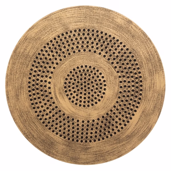 Set 2 masute cafea Atmosphera Etnik, metal si MDF, 40x45 cm si 34x39 cm, cupru - imagine 2
